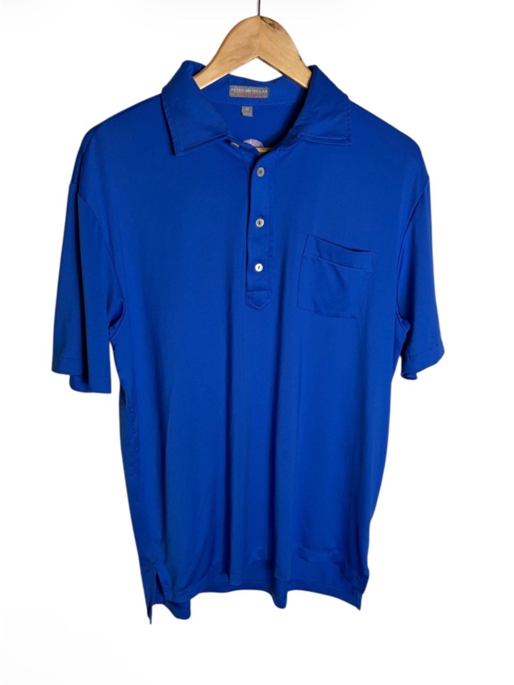 Peter Millar summer comfort blue collared polo shirt size M